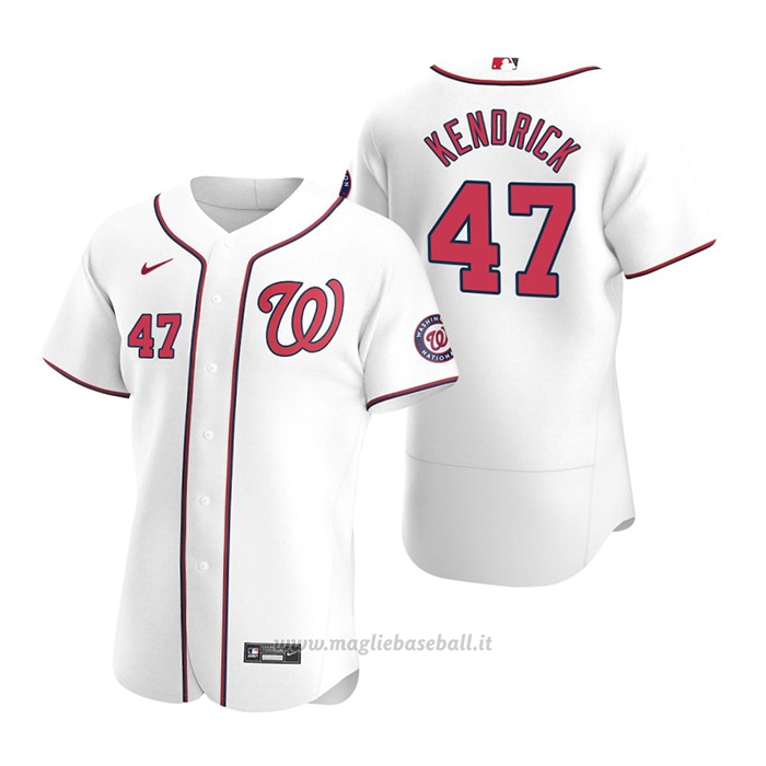 Maglia Baseball Uomo Washington Nationals Howie Kendrick Autentico Primera 2020 Bianco